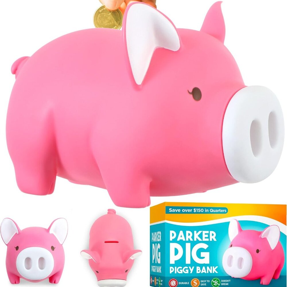 Piggy Bank Unbreakable Plastic Kids Money Bank Large Cat Bank Gift for Children